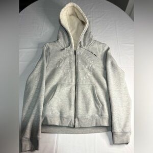Women’s Aeropostale Fur Lined Gray Full Zip | $30